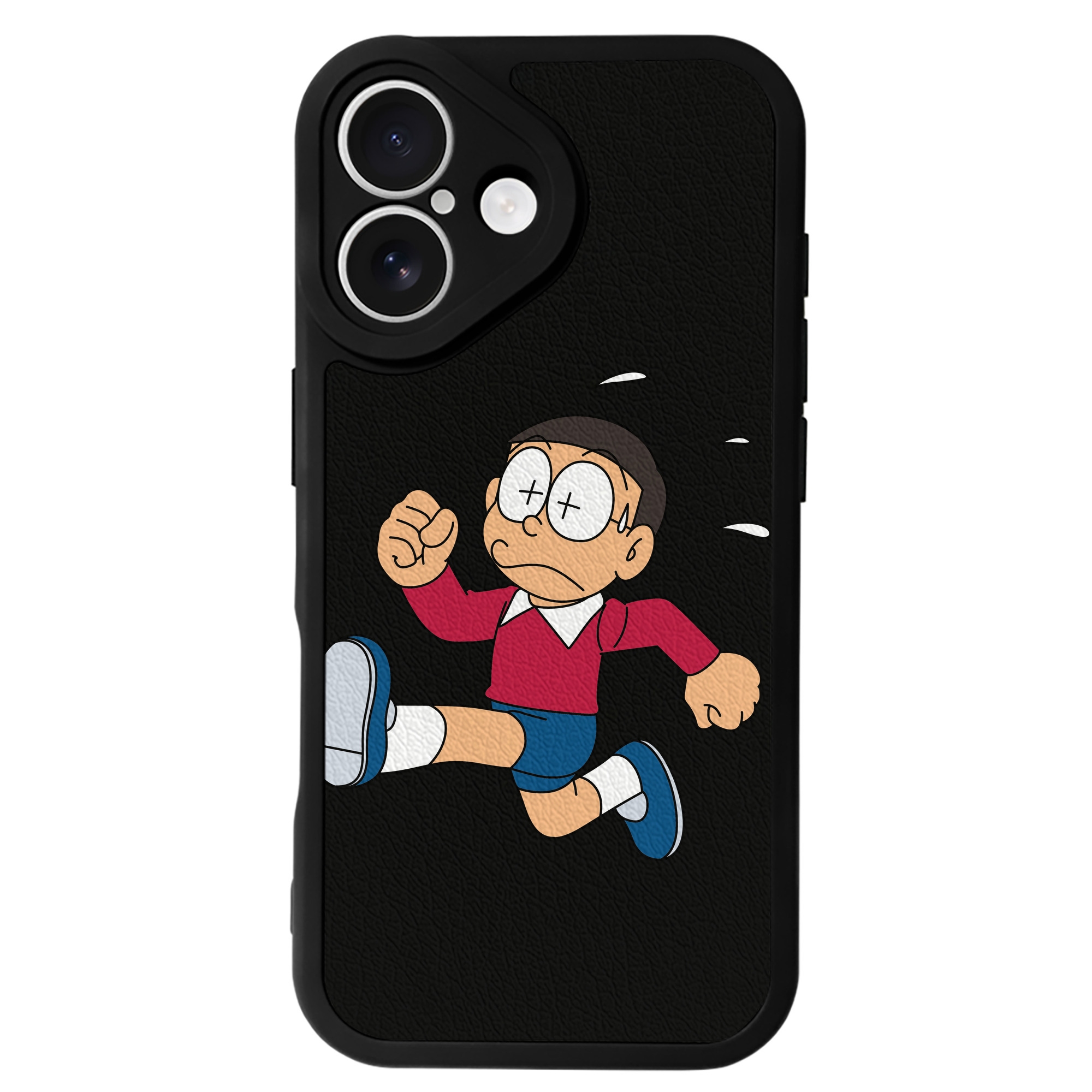 （画像用） ドラえもん 野比 のび太 Doraemon Nobita Nobi 【iPhone 16シリーズ対応】シリコンスマホケース（レザー調） 材質：シリコン